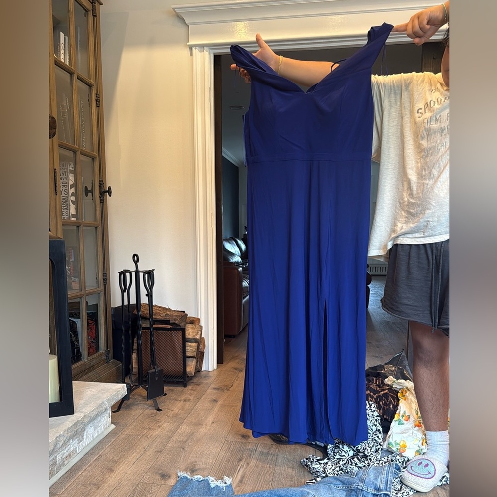 Morgan & Co. Cobalt Blue Satin Top